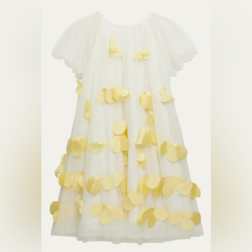 Stella McCartney Kids Yellow Appliqué Dress 14Y Altered Special Occasion